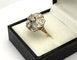 Bague Art Déco en or jaune et platine, sertie de diamants
