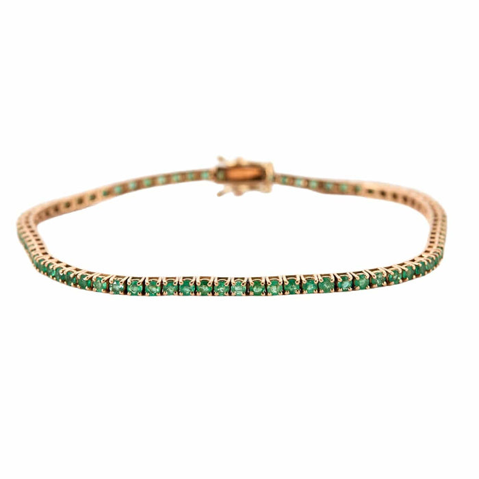 Bracelet rivière émeraudes