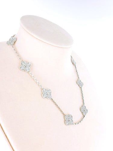 Collier Van Cleef & Arpels collier "Alhambra" pavage diamants 58 Facettes