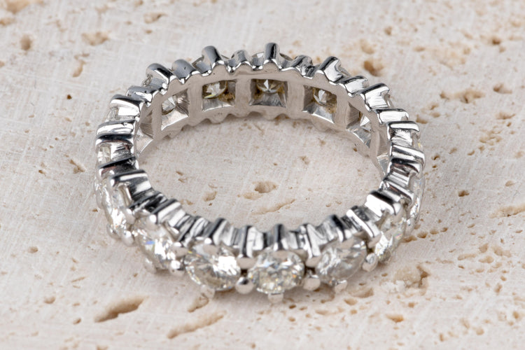 Bague 52 Bague Alliance Diamant18 carats Or blanc 4.20 ct 58 Facettes ALL420-107