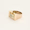 Bague 52 Bague Tank en or jaune, or blanc et diamants 58 Facettes CLA0749