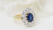 Bague 52 Bague Pompadour en or jaune, saphir et diamants 58 Facettes 32521