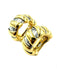 Boucles d'oreilles BVLGARI. Collection "Tubogas", boucles d'oreilles vintage or et acier 58 Facettes