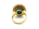 Bague 51 Bague "Marguerite" or jaune 18K, turquoise et diamants 58 Facettes
