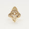 Bague 54 Bague marquise or jaune et blanc diamants 58 Facettes