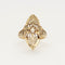 Bague 54 Bague marquise or jaune et blanc diamants 58 Facettes LMB-138