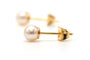 Boucles d'oreilles contemporaines serties de perles en or jaune 18 carats