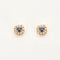Boucles d'oreilles Boucles d'oreilles or rose 18 carats sertie de diamants et saphir 58 Facettes