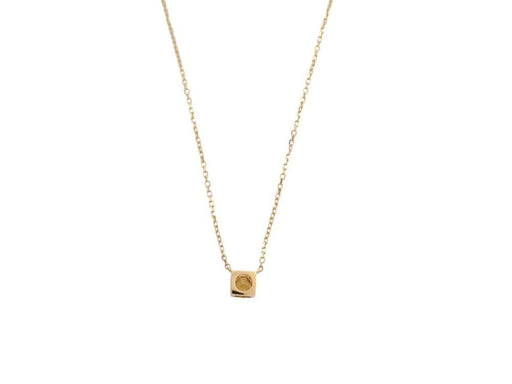 Collier collier DINH VAN 608113 le cube or jaune 18k & saphir jaune 58 Facettes 268003