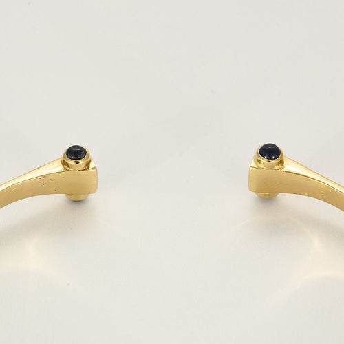 Bracelet Bracelet jonc en or jaune et saphirs 58 Facettes ROD4428X3