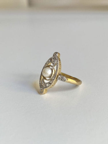 Bague 51 Bague ancienne tourbillon Belle Époque or jaune 58 Facettes