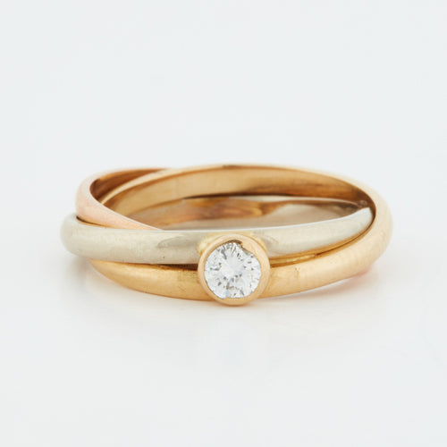 Bague 51 BAGUE 3 OR 18 CARATS 58 Facettes REF 4046/18