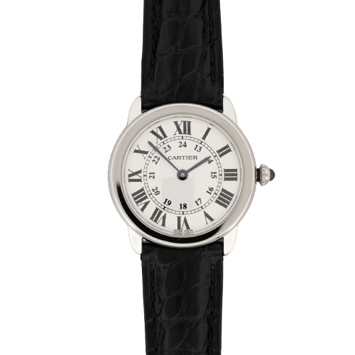 Montre CARTIER - Montre Ronde Solo - Ivory roman dial - SM 58 Facettes