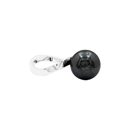 Bague 52 Dinh Van - Bague vintage en or blanc 18K et hématite 58 Facettes 35261
