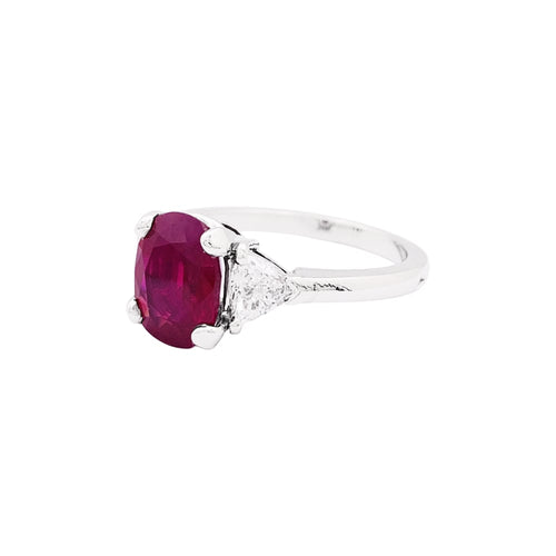 Bague 50 Mellerio - Bague en platine 950 rubis et diamants 58 Facettes 35180