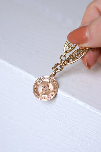 Pendentif Médaille - Vierge Marie en or rose 18 kt 58 Facettes