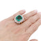 Bague 52 Bague Pompadour émeraude et diamants en platine et or jaune 58 Facettes 33904
