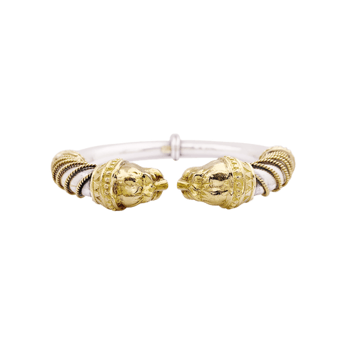 Bracelet Zolotas Heritage - Bracelet jonc en or jaune et argent 58 Facettes 34478