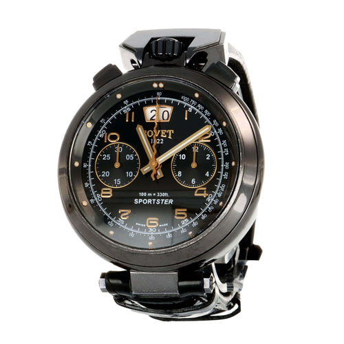 Montre Bovet Sportster - Montre chronographe automatique en acier PVD 58 Facettes 68801464