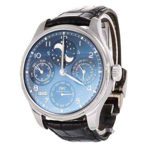 Montre IWC Portugieser - Montre calendrier perpétuel en or blanc 750 58 Facettes 68801804