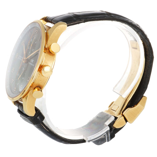 Montre IWC Schaffhausen Portuguese - Montre chronographe rattrapante en or rose 58 Facettes 68801708