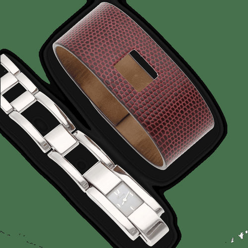 Montre Montre Poiray Time 3 - Dame - 1999 - Cadran nacre grise - Double bracelet 58 Facettes FB07032
