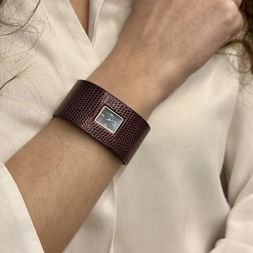 Montre Montre Poiray Time 3 - Dame - 1999 - Cadran nacre grise - Double bracelet 58 Facettes FB07032