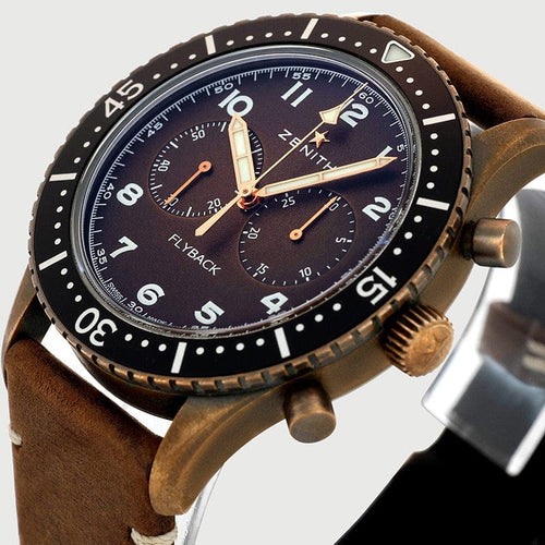 Montre Zenith Pilot - Montre Chrono Tipo CP-2 Flyback en bronze 58 Facettes 68801550