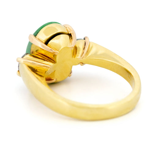 Bague 55 Bague trilogy en or jaune 18 ct, jade et diamants 58 Facettes 118B48B67DF24E80BFC89DBD67E912C4