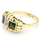 Bague 54.5 Bague tank rétro en or 14 ct avec tourmalines et diamant 58 Facettes 0AABCE368A9D4C8E8D69FDF004B882DB