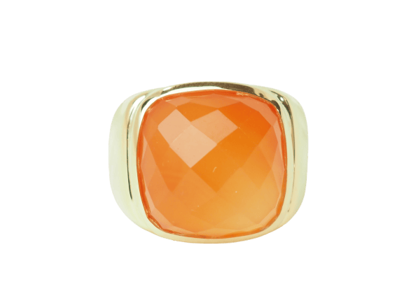 Bague 52 Chevalière - Bague en or jaune et cornaline 58 Facettes 33632