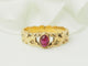 Bague 56 Bague ancienne en or jaune et rubis cabochon 58 Facettes 33630