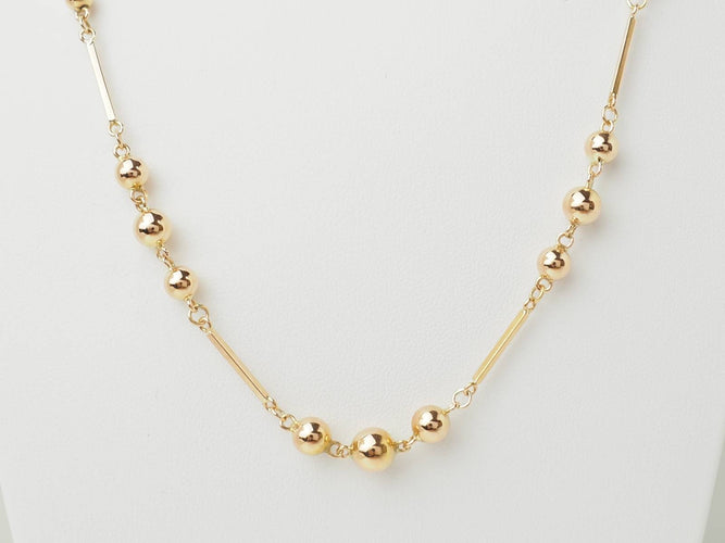 Collier Collier boules et barres en or rose 18 k (750) 58 Facettes 33618