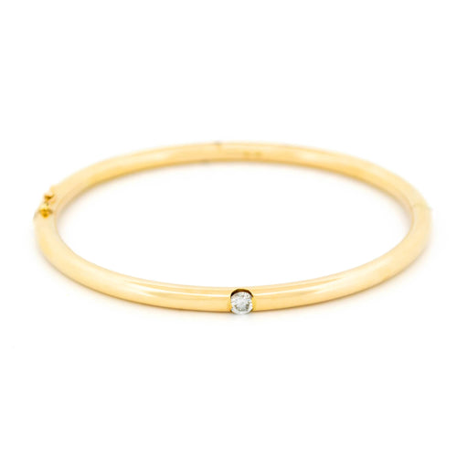 Bracelet Bracelet jonc vintage en or jaune 14 ct et diamant 58 Facettes A32E310B08D74F3C88003C98E113D334