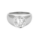 Bague 58 Chevalière - Bague solitaire diamant 3,30 ct en or blanc 58 Facettes 58FC126