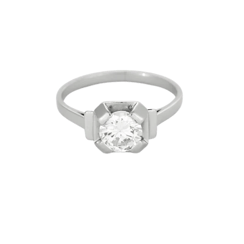 Bague 52 Bague solitaire en platine 950 avec diamant 0,80 ct 58 Facettes 58FC125