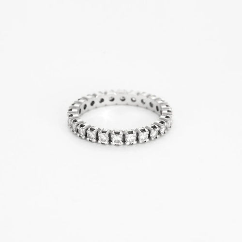 Bague 53 Alliance américaine - Bague en or blanc 18 carats et diamants 1,50 ct 58 Facettes 58FC163