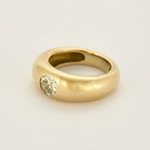 Bague 53 Bague jonc solitaire diamant 1 ct en or jaune 18K 58 Facettes 58FC172
