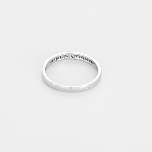 Bague 47.5 Demi-alliance - Bague en or blanc 18K et diamants 0,22 ct 58 Facettes 58FC175