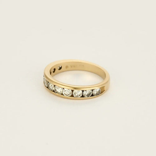 Bague 52 Alliance - Bague en or jaune 14k et diamants 1,10 ct 58 Facettes 58FC149