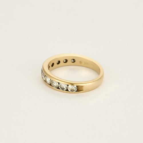 Bague 52 Alliance - Bague en or jaune 14k et diamants 1,10 ct 58 Facettes 58FC149