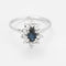Bague 60.5 Bague marguerite en or blanc 18 carats, saphir 0,45 ct et diamants 58 Facettes 58FC103