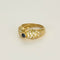 Bague 50 Bague jonc nœud en or jaune, saphir et diamants 58 Facettes 58FC132