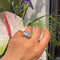 Bague 63.5 Bague Tank en or jaune et blanc 18k, spinelle de laboratoire et diamants taille rose 58 Facettes 04003C336EBB435BAE355B928818F7AC