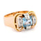 Bague 63.5 Bague Tank en or jaune et blanc 18k, spinelle de laboratoire et diamants taille rose 58 Facettes 04003C336EBB435BAE355B928818F7AC