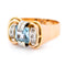Bague 63.5 Bague Tank en or jaune et blanc 18k, spinelle de laboratoire et diamants taille rose 58 Facettes 04003C336EBB435BAE355B928818F7AC