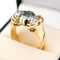 Bague 63.5 Bague Tank en or jaune et blanc 18k, spinelle de laboratoire et diamants taille rose 58 Facettes 04003C336EBB435BAE355B928818F7AC