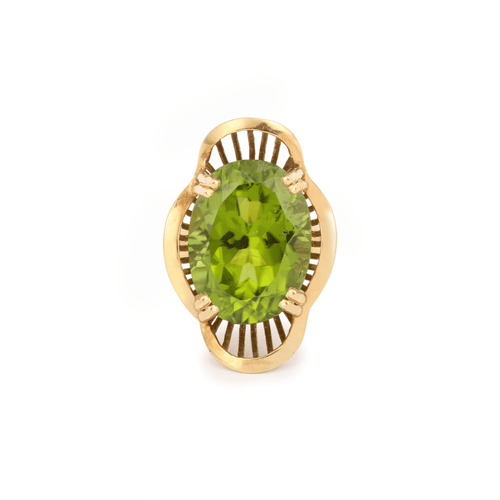 Bague 53 Bague cocktail en or jaune 18 carats et péridot 58 Facettes B390