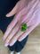 Bague 53 Bague Cocktail en or jaune 18 carats avec péridot birman 58 Facettes B390