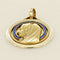 Pendentif Augis - Médaille Vierge en or jaune et saphir 58 Facettes OC-64200024